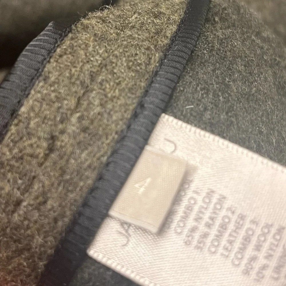 Jason Wu Pea Coat leather and lace detail - Picture 12 of 15